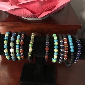 Stretch Bead Bracelets, some are LavaBracelets